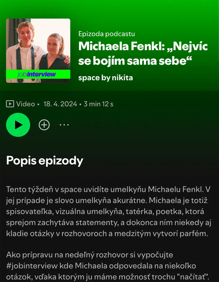 Podcast SPACE interview, 04/2024